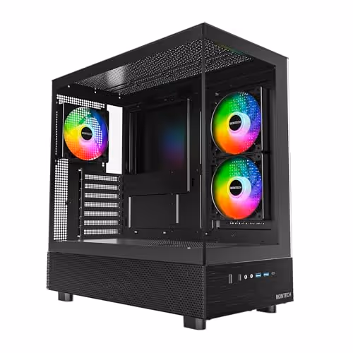 MONTECH XR ATX Mid Tower Tempered Glass Side Panel (Black)