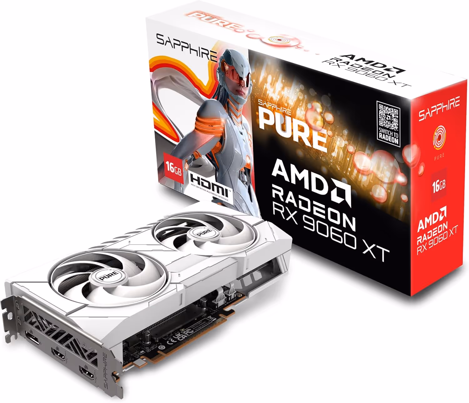 Sapphire Pure Radeon RX 9060 XT GDDR6 Gaming OC GDDR6 Graphic Card