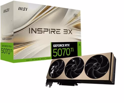 MSI INSPIRE 3X OC PLUS GeForce RTX 5070 Ti GDDR7