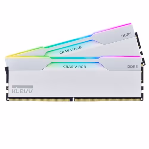 KLEVV CRAS V RGB (64GB, 2X32GB, 6400 MHz, CL32, Brilliant White)