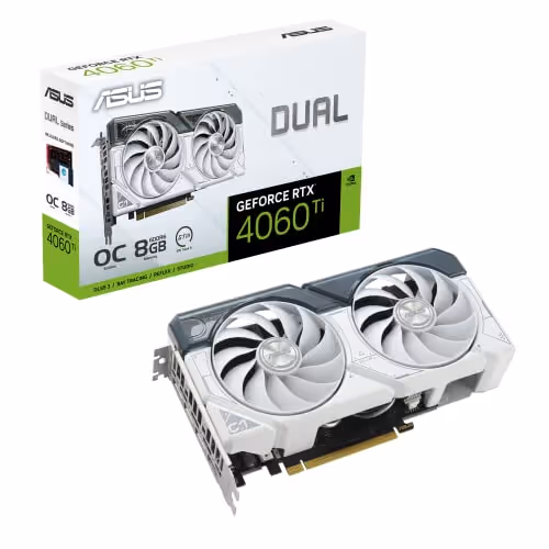 Asus Dual RTX 4060 Ti OC Edition GDDR6 (8GB VRAM, White, New)