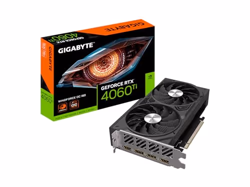 GIGABYTE WINDFORCE OC GeForce RTX 4060 Ti GDDR6 (16GB VRAM, Black)