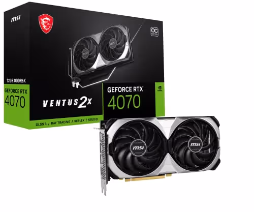 MSI VENTUS 2X OC GeForce RTX 4070 SUPER GDDR6X (Black)