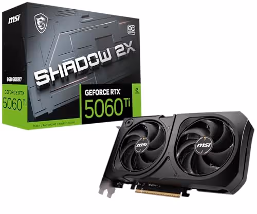 MSI SHADOW 2X OC PLUS GeForce RTX 5060 Ti GDDR7 (8GB VRAM, New)