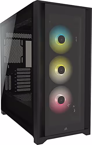 CORSAIR iCUE 5000X RGB ATX Mid Tower Tempered Glass Side Panel (Black)
