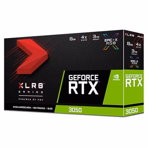 PNY XLR8 Gaming GeForce RTX 3050 GDDR6 PCI Express 4.0 x16 Video Card VCG30508DFXPPB