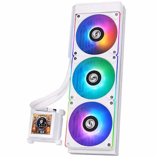 LIAN LI HydroShift LCD 360R RGB Water (White, New)