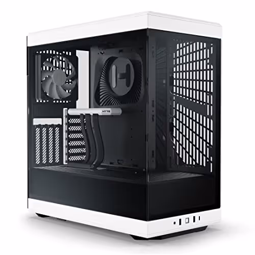 HYTE Y40 ATX Mid Tower Tempered Glass Side Panel (Black White)