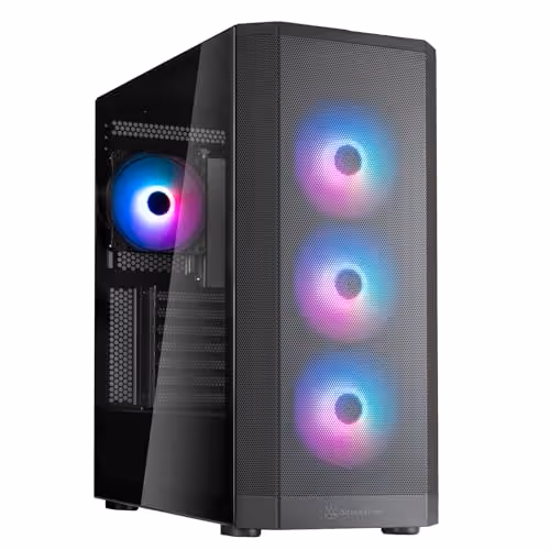 Silver stone FARA 514X ATX Mid Tower Tempered Glass Side Panel (Bronze, with Attis 750 R Bronze Psu)
