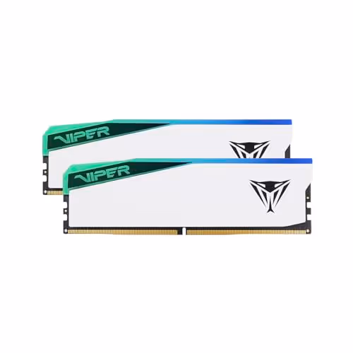 Patriot VIPER RAM VIPER Elite 5 6000 DDR5 RGB PC (64GB, 2X32GB, 6200 MHz, CL42, White)