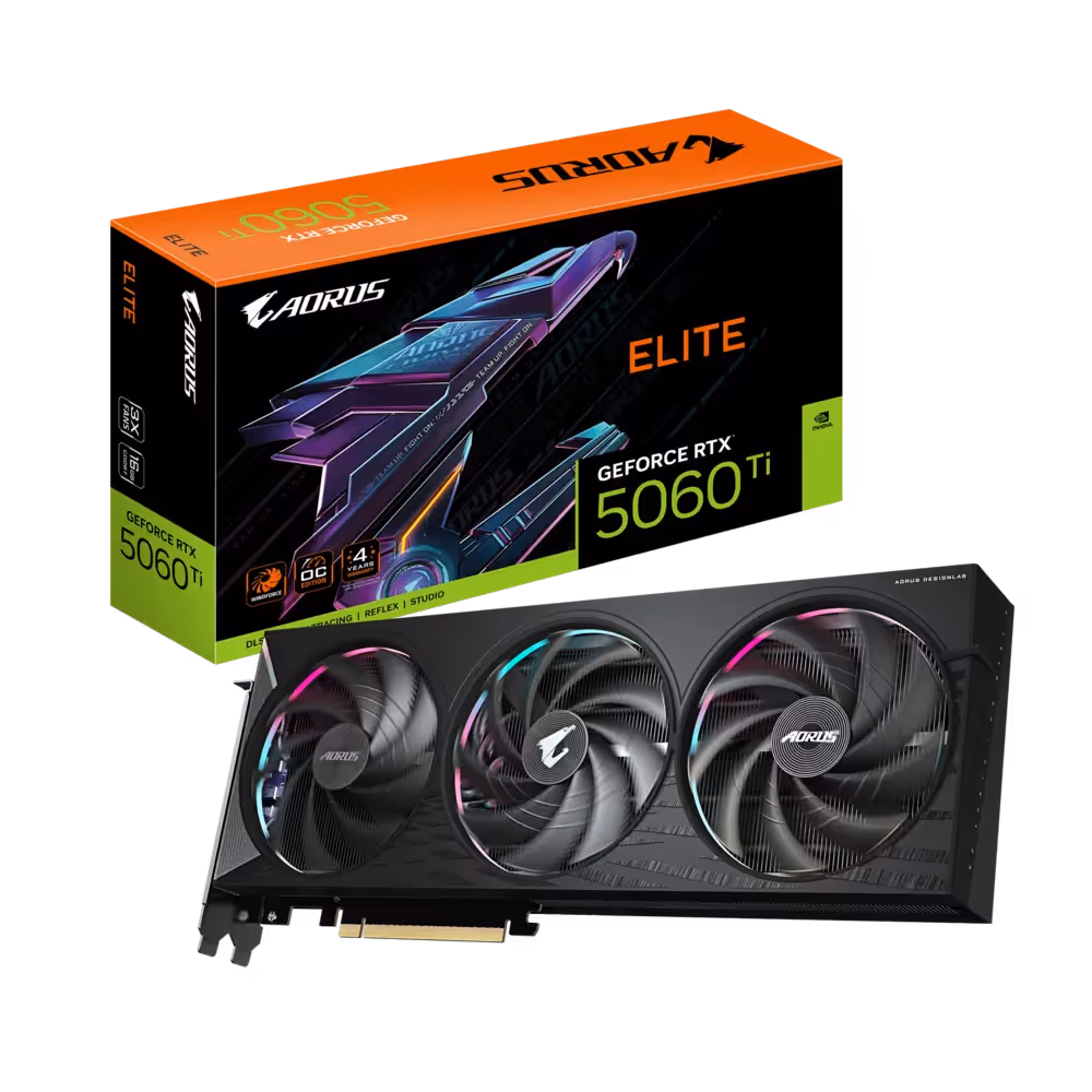 Gigabyte AORUS ELITE GeForce RTX 5060 Ti GDDR7