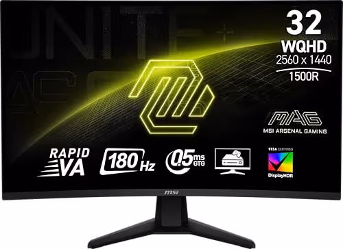 MSI MAG 32CQ6F 31.5 WQHD Rapid VA (Blue Light)