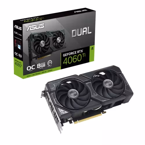 Asus Dual RTX 4060 Ti OC Edition GDDR6 (8GB VRAM, Black, New)