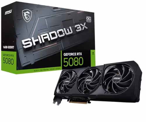 MSI SHADOW 3X OC GeForce RTX 5080 GDDR7 (Black)