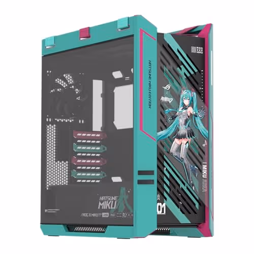 ASUS ROG Strix Helios II Hatsune Miku Edition ATX Mid Tower Tempered Glass Side Panel