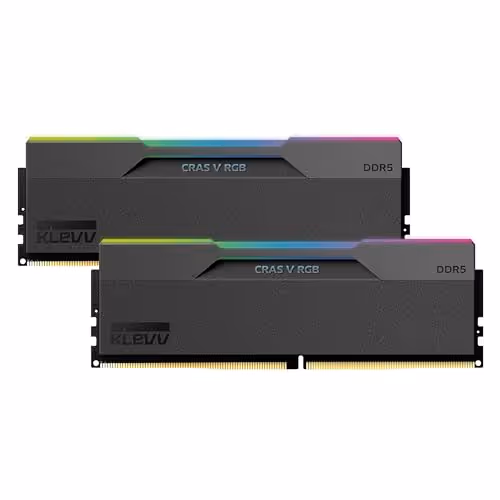 KLEVV CRAS V RGB (32GB, 2X16GB, 7600 MHz, CL36, Obsidian Black)