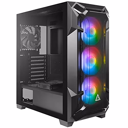 Antec DF600 FLUX ATX Mid Tower Tempered Glass Side Panel (with Atom B 650 650 W Power Supply + Df 600 Flux Case)