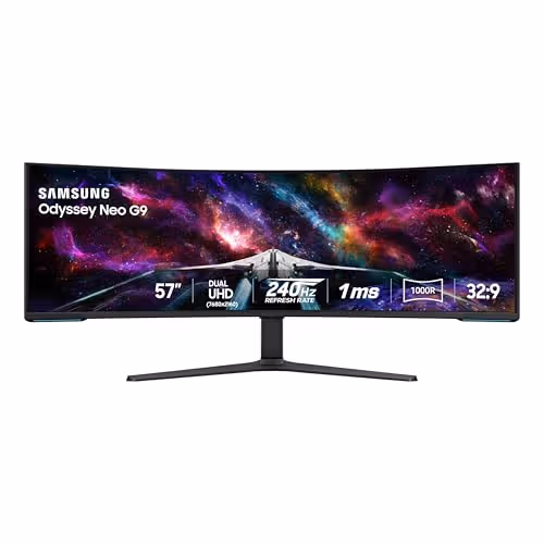 SAMSUNG Odyssey Neo G95NC 57 VA Curved Monitor (White)