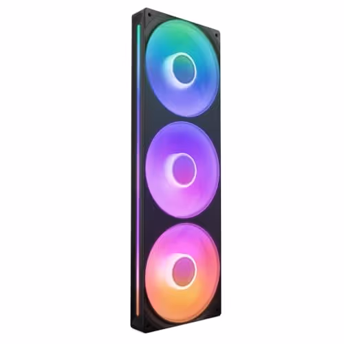 NZXT F360 RGB CORE RGB LED Single-Frame RGB Fan Unit (1-pack, Black)