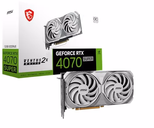 MSI VENTUS 2X OC GeForce RTX 4070 SUPER GDDR6X (White)