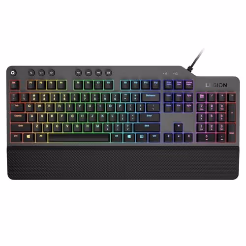 LENOVO Legion K500 RGB Wired Gaming Keyboard (Kailh Red, Black Gray Iron, Open_box)