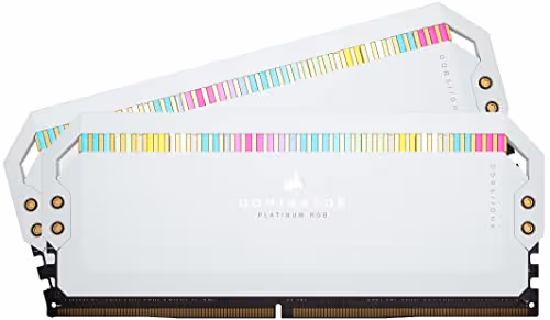 CORSAIR Dominator Platinum RGB (64GB, 2X32GB, 5600 MHz, CL40, White)