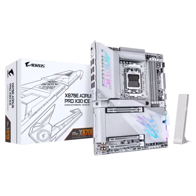 GIGABYTE X870E AORUS PRO X3D ICE ATX (Ice)