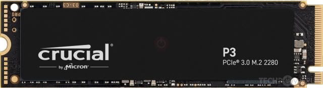 Crucial P3 PCIe Gen3 3D NAND NVMe M.2 SSD