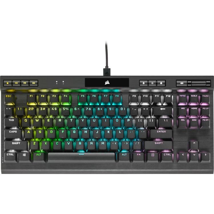CORSAIR K70 RGB TKL CHAMPION SERIES Wired Gaming Keyboard (Cherry Mx Red, Red)