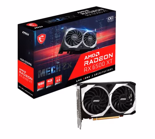 MSI Radeon RX 6500 XT MECH 2X OC GRAPHICS CARD