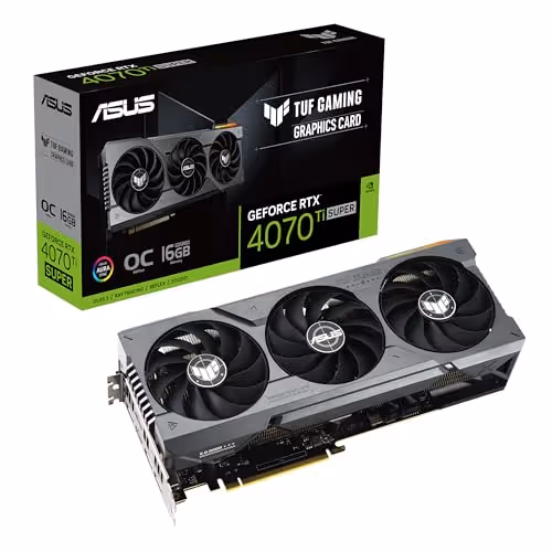 ASUS TUF GAMING OC GeForce RTX 4070 Ti SUPER GDDR6X (16GB VRAM, Black, New)
