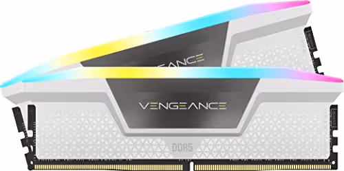 CORSAIR Vengeance RGB (64GB, 2X32GB, 5200 MHz, CL40, White)