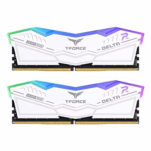 TEAM GROUP T-Force Delta RGB (32GB, 2X16GB, 6400 MHz, CL32, White, New)