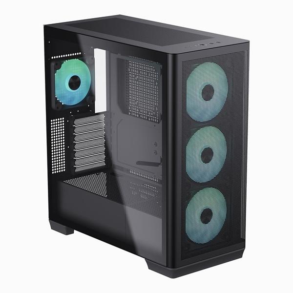 APNX C1-R ATX Mid Tower Tempered Glass Side Panel (Black)