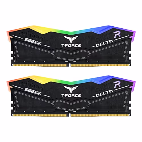 TEAM GROUP T-Force Delta RGB (32GB, 2X16GB, 6400 MHz, CL32, Black, New)